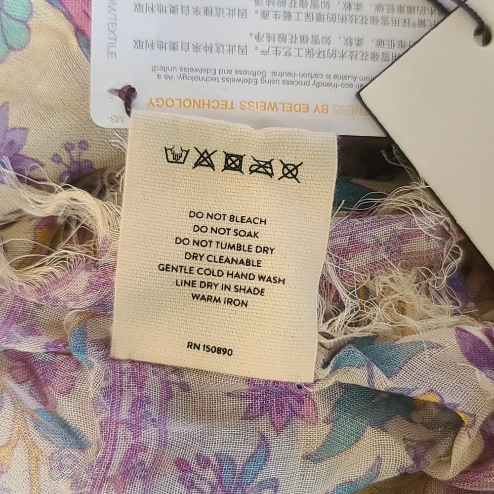 New spell designs lovebird vintage travel scarf love bird chamomile one size os